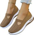 Currero Schoenen Dames Sneakers Comfortabel Slippers Casual Volwassenen Koffie - Bruin