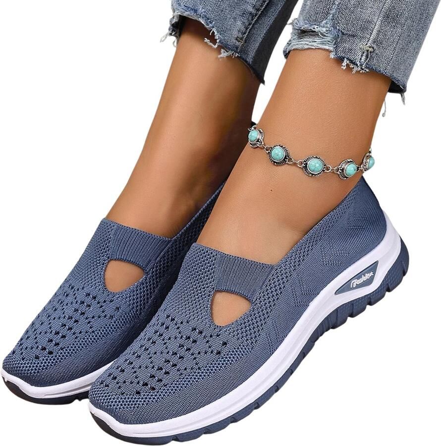 Currero Schoenen Dames Sneakers Comfortabel Slippers Casual Volwassenen Koningsblauw - Foto 1