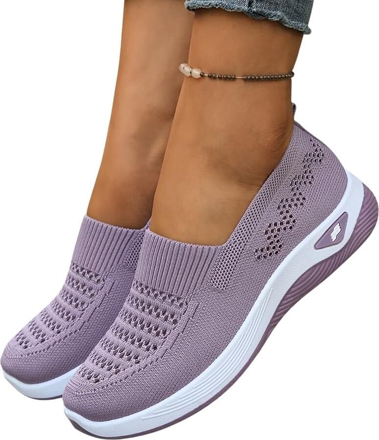 Currero Schoenen Dames Sneakers Comfortabel Slippers Casual Volwassenen Lichtpaars - Foto 1