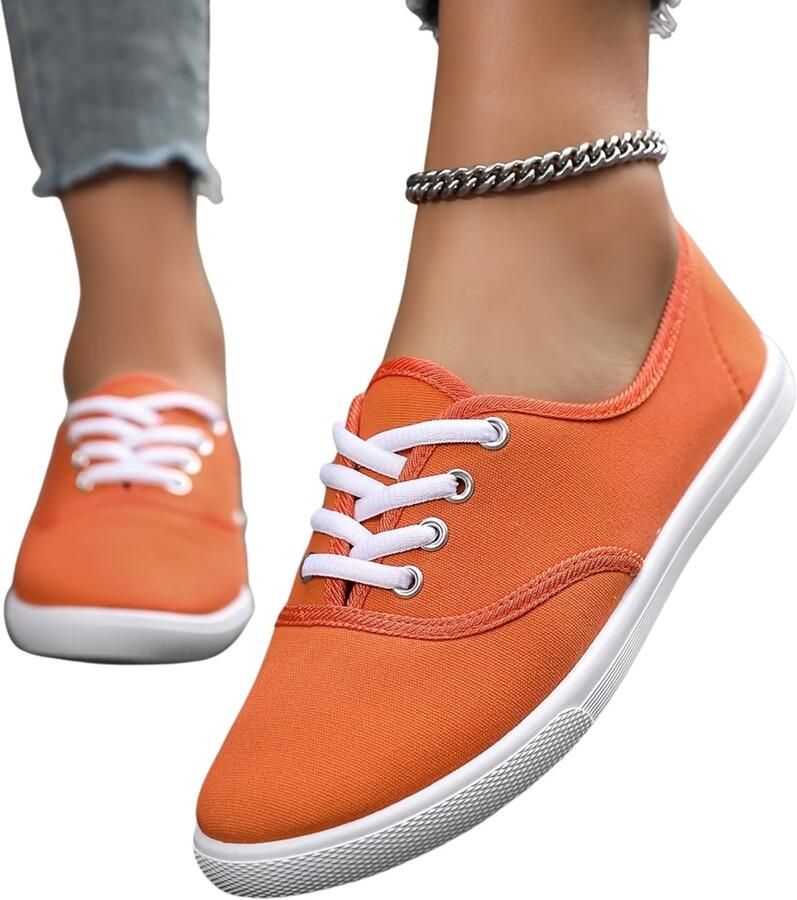 Currero Schoenen Dames Sneakers Comfortabel Slippers Casual Volwassenen Mandarijn - Foto 1