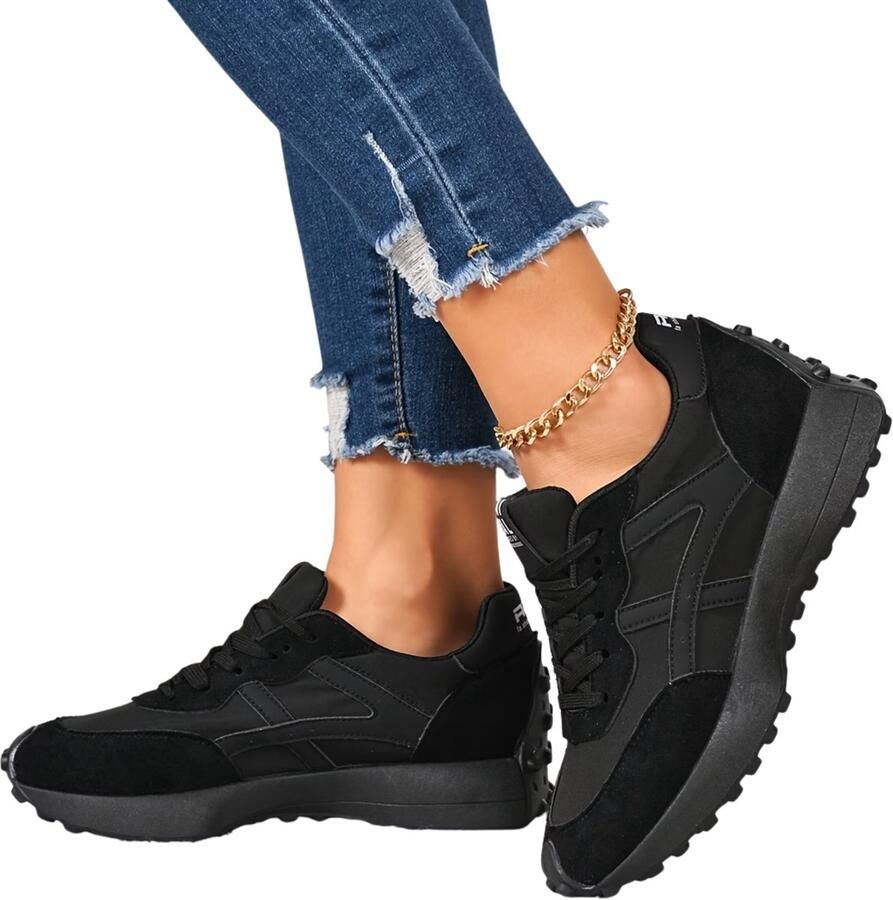 Currero Schoenen Dames Sneakers Comfortabel Slippers Casual Volwassenen Zwart - Foto 1