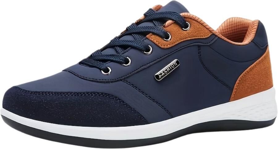 Currero Schoenen Heren Sneakers Comfortabel Wandelschoenen Casual Volwassenen Donkerblauw