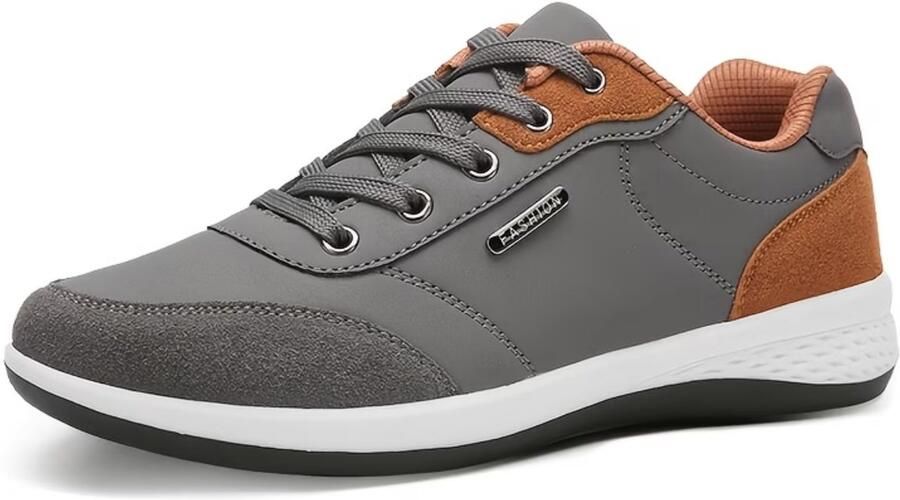 Currero Schoenen Heren Sneakers Comfortabel Wandelschoenen Casual Volwassenen Grijs