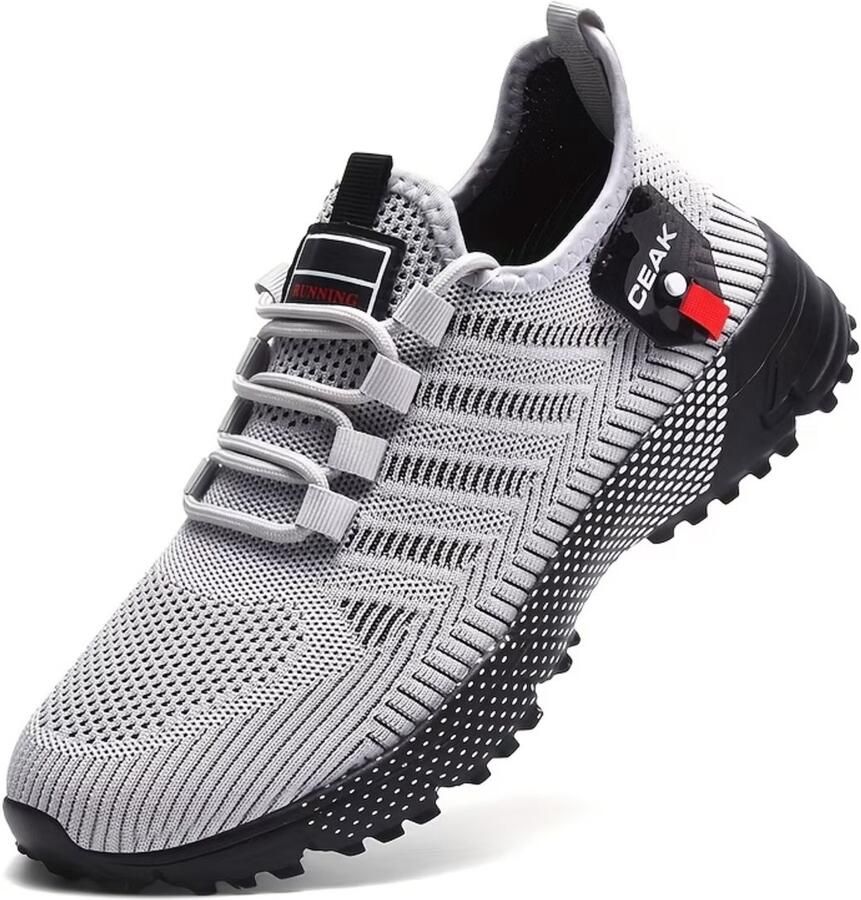 Currero Schoenen Heren Sneakers Comfortabel Wandelschoenen Casual Volwassenen Lichtgrijs