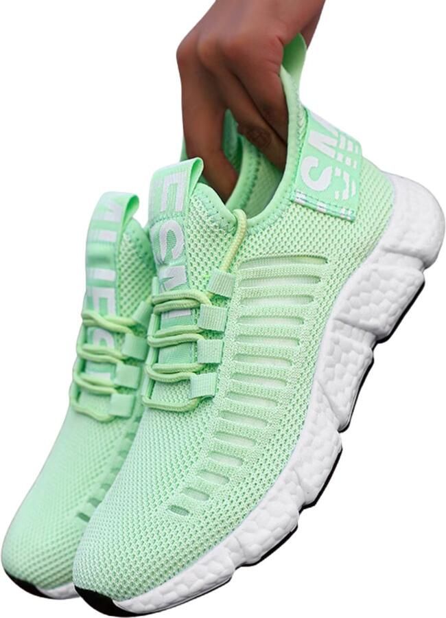 Currero Schoenen Heren Sneakers Comfortabel Wandelschoenen Casual Volwassenen Lichtgroen
