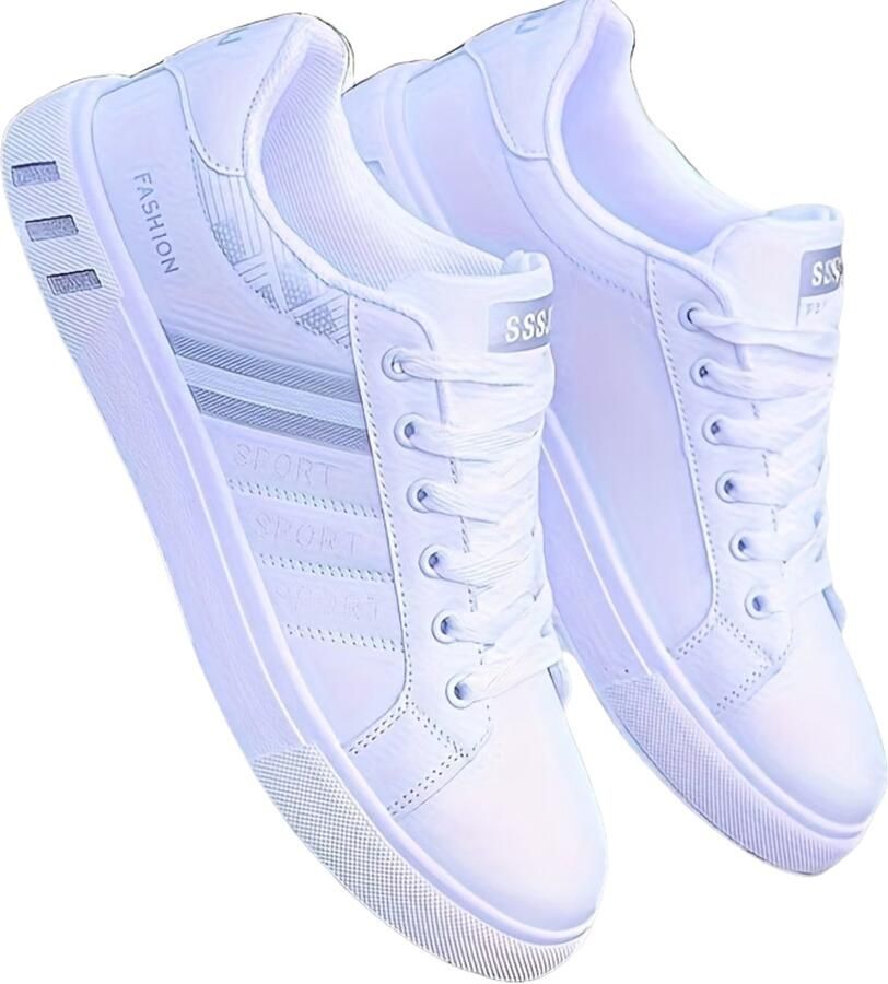Currero Schoenen Heren Sneakers Comfortabel Wandelschoenen Casual Volwassenen Wit en Grijs
