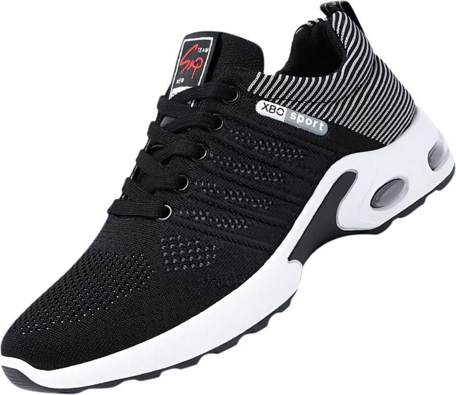 Currero Schoenen Heren Sneakers Comfortabel Wandelschoenen Casual Volwassenen Zwart en Wit