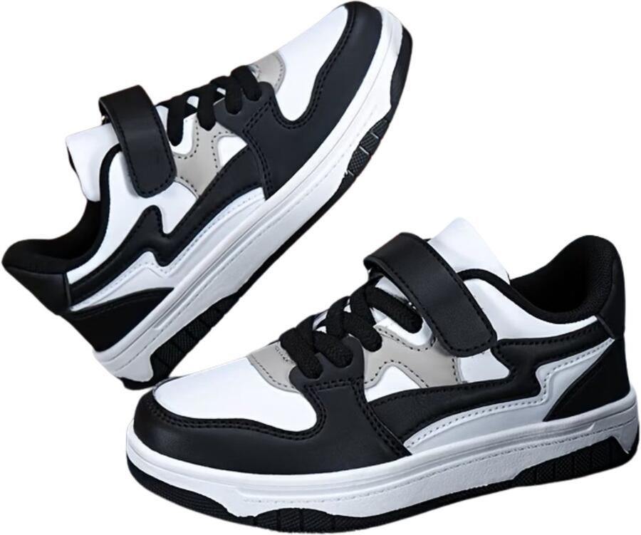 Currero Schoenen Jongens Sneakers Comfortabel Wandelschoenen Casual Kinder Schoenen Zwart En Wit