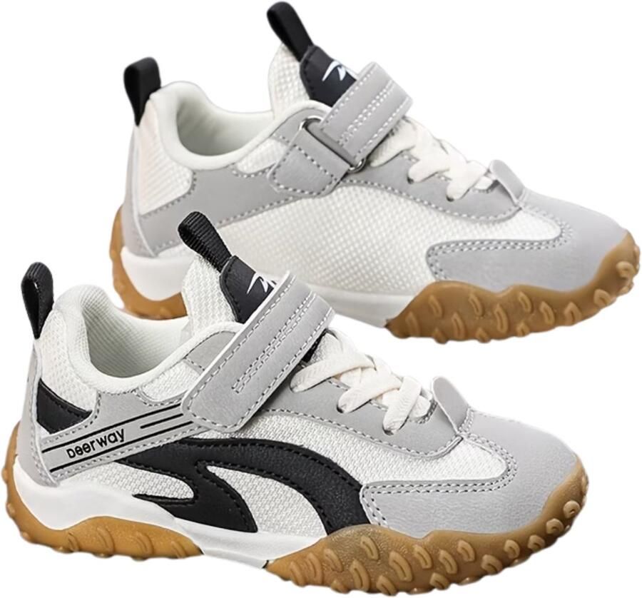 Currero Schoenen Jongens Sneakers Comfortabel Wandelschoenen Casual Kinder Schoenen Zwart-witte kleur