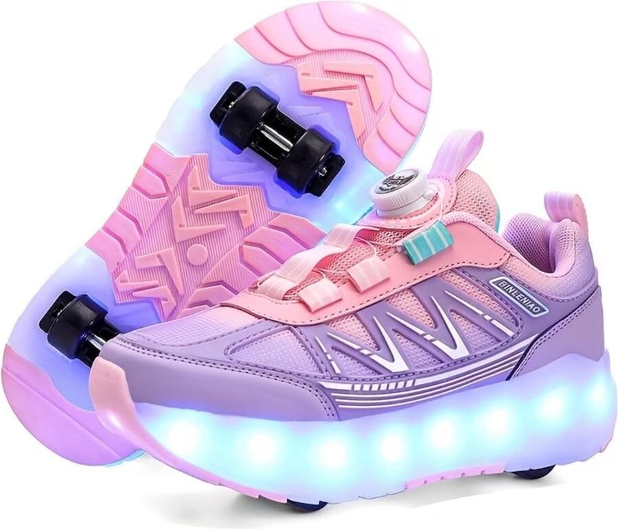 Currero Schoenen Meisjes Met Licht Sneakers Comfortabel Wandelschoenen Casual Kinder Schoenen Violet