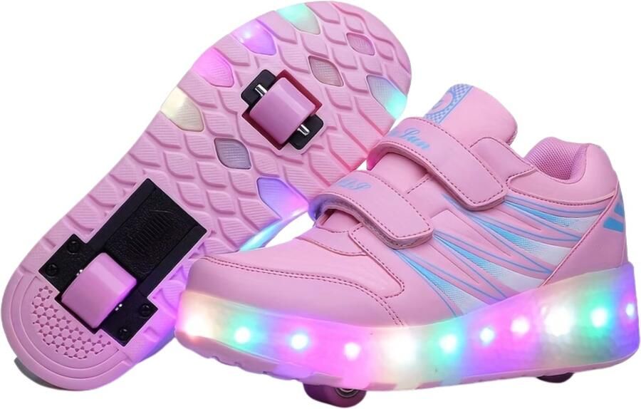 Currero Schoenen Meisjes Met Licht Sneakers Comfortabel Wandelschoenen Casual Kinder Schoenen Perzik
