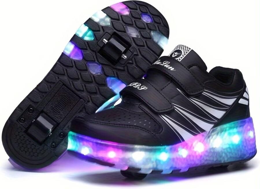 Currero Schoenen Meisjes Met Licht Sneakers Comfortabel Wandelschoenen Casual Kinder Schoenen Zwart