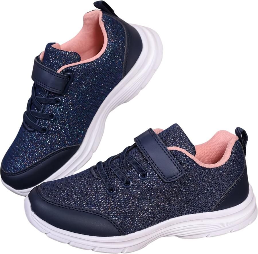 Currero Schoenen Meisjes Sneakers Comfortabel Wandelschoenen Casual Kinder Schoenen Marineblauw