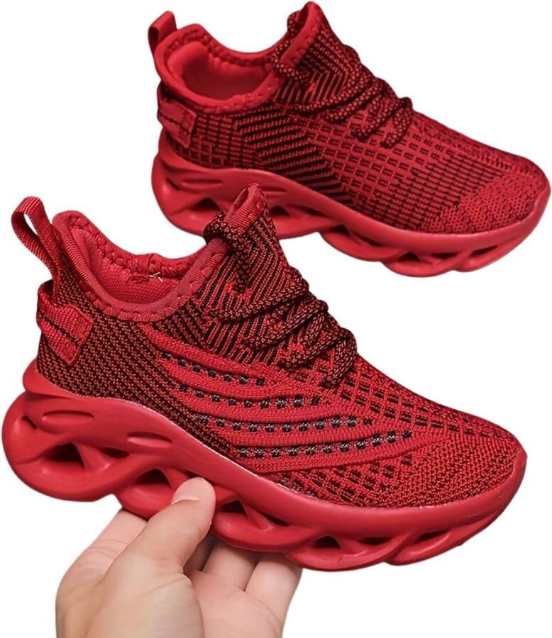 Currero Schoenen Meisjes Sneakers Comfortabel Wandelschoenen Casual Kinder Schoenen Rood