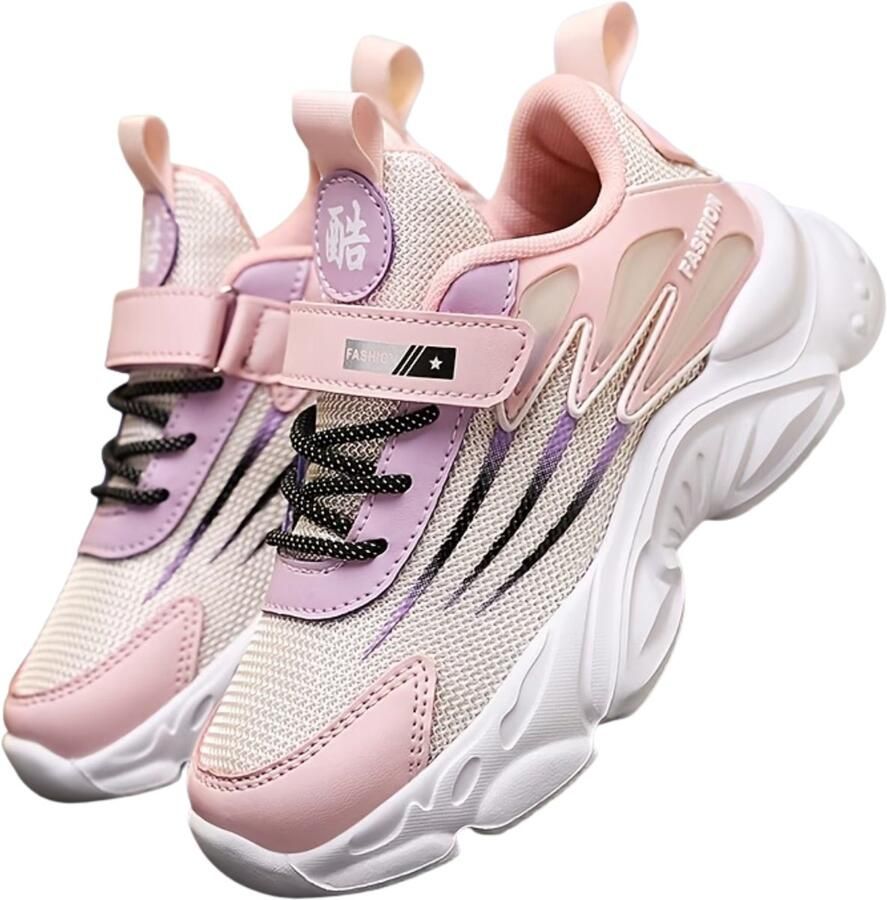 Currero Schoenen Meisjes Sneakers Comfortabel Wandelschoenen Casual Kinder Schoenen Roze Paars