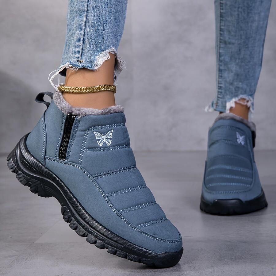 Currero Snowboots Dames Sneeuwlaarzen Dames Winterlaarzen Gevoerde Winterschoenen Waterdicht Antislip Zool Warm Gevoerd Wandellaarzen Winter Varen Groen