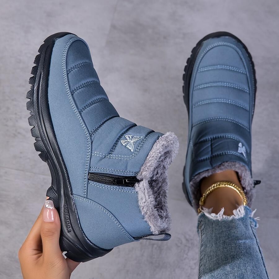 Currero Snowboots Dames Sneeuwlaarzen Dames Winterlaarzen Gevoerde Winterschoenen Waterdicht Antislip Zool Warm Gevoerd Wandellaarzen Winter Varen Groen
