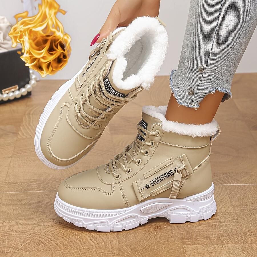 Currero Snowboots Dames Sneeuwlaarzen Dames Winterlaarzen Gevoerde Winterschoenen Waterdicht Antislip Zool Warm Gevoerd Wandellaarzen Winter Blauw Breed