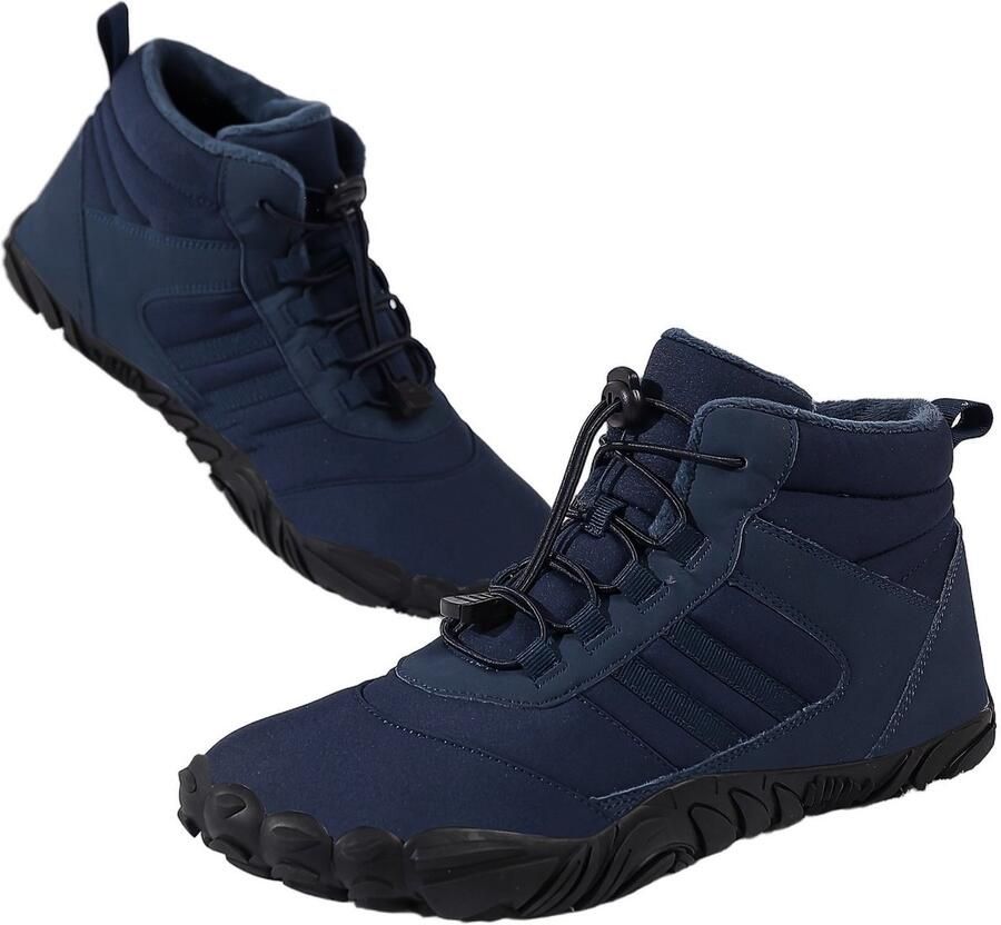 Currero Snowboots Heren Sneeuwlaarzen Heren Winterlaarzen Gevoerde Winterschoenen Waterdicht Antislip Zool Warm Gevoerd Wandellaarzen Winter Donkerblauw