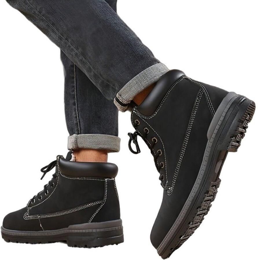 Currero Snowboots Heren Sneeuwlaarzen Heren Winterlaarzen Gevoerde Winterschoenen Waterdicht Antislip Zool Warm Gevoerd Wandellaarzen Winter Kurkuma