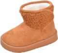 Currero Snowboots Jongens Sneeuwlaarzen Kinderen Winterlaarzen Jongens Gevoerde Winterschoenen Waterdicht Antislip Zool Warm Gevoerd Kinderlaarzen Geelbruin