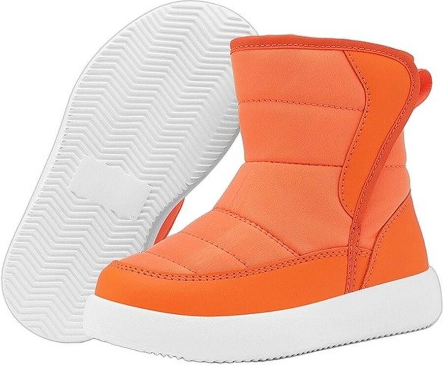 Currero Snowboots Jongens Sneeuwlaarzen Kinderen Winterlaarzen Jongens Gevoerde Winterschoenen Waterdicht Antislip Zool Warm Gevoerd Kinderlaarzen Mandarijn