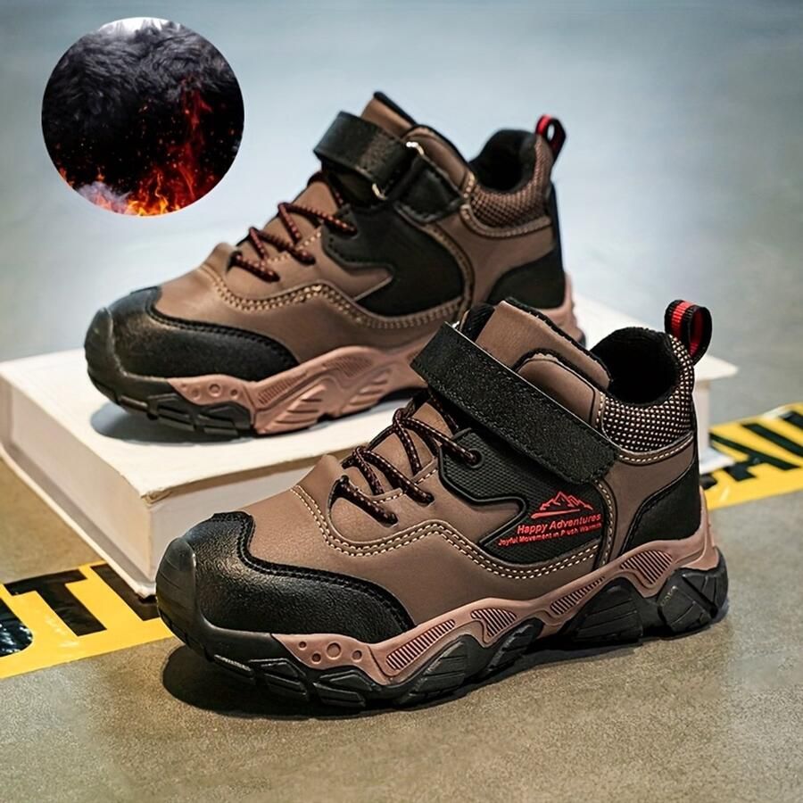 Currero Snowboots Jongens Sneeuwlaarzen Kinderen Winterlaarzen Jongens Gevoerde Winterschoenen Waterdicht Antislip Zool Warm Gevoerd Kinderlaarzen Militair Groen