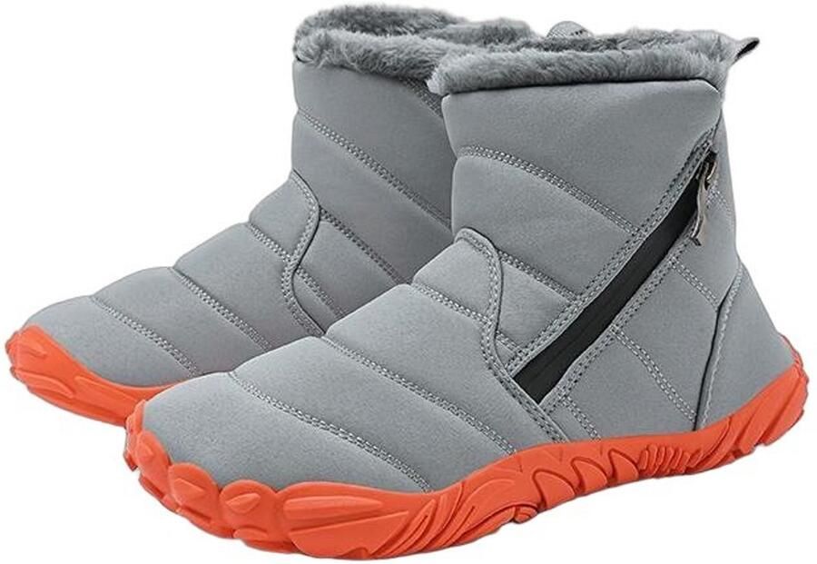 Currero Snowboots Meisjes Sneeuwlaarzen Kinderen Winterlaarzen Meisjes Gevoerde Winterschoenen Waterdicht Antislip Zool Warm Gevoerd Kinderlaarzen Diepgrijs