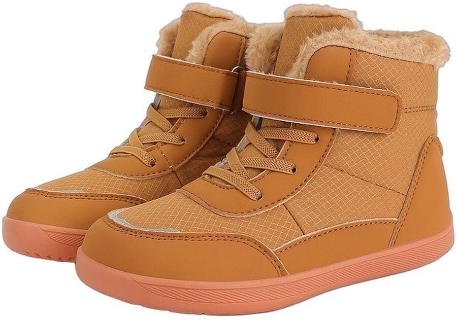 Currero Snowboots Meisjes Sneeuwlaarzen Kinderen Winterlaarzen Meisjes Gevoerde Winterschoenen Waterdicht Antislip Zool Warm Gevoerd Kinderlaarzen Kurkuma
