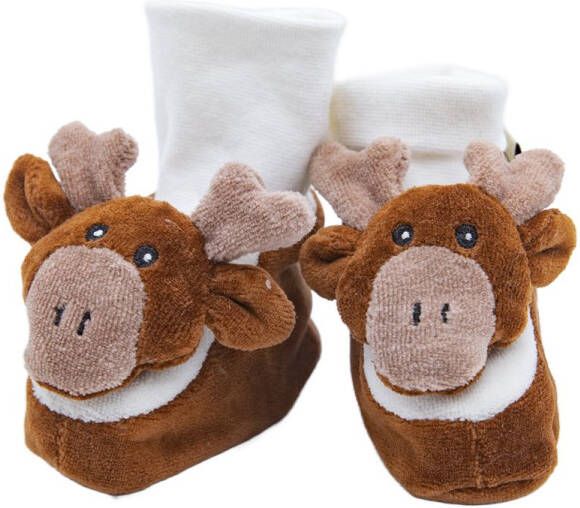 Cute since 1999 Organisch Dierenschoentjes voor baby Bruin rendier