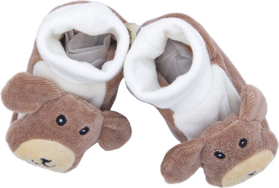 Organisch Dierenschoentjes voor baby Bruine hond
