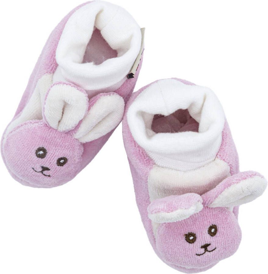 Organisch Dierenschoentjes voor baby Roze Konijn