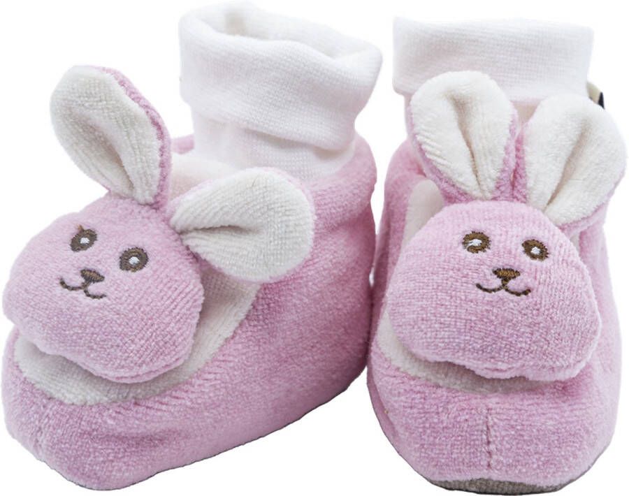 Cute since 1999 Organisch Dierenschoentjes voor baby Roze Konijn