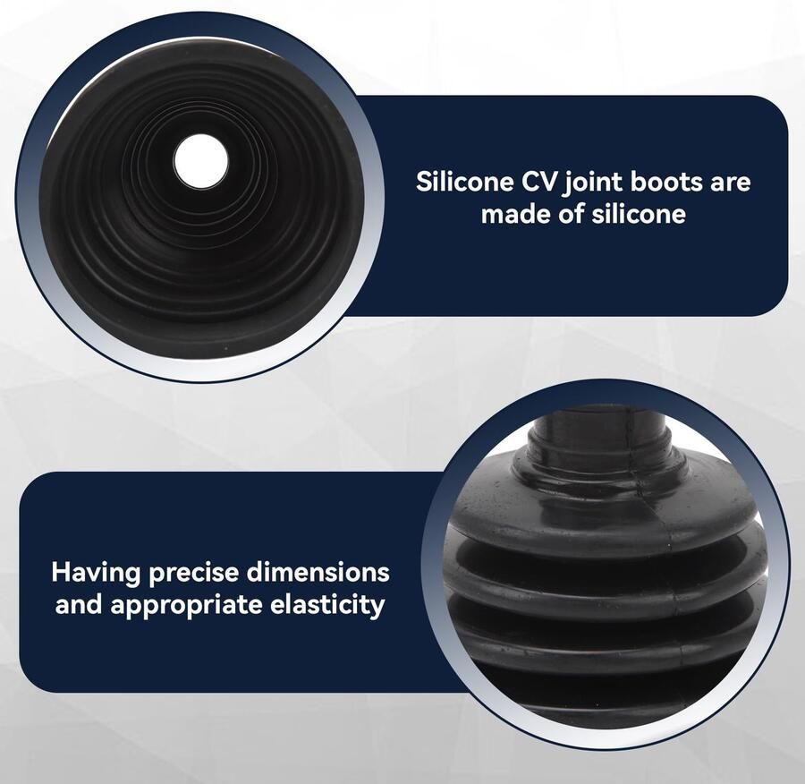 CV-laarzen set van 2 universele constante snelheid roestvrijstalen klemmen silicone flexibele stofafdekkingen hoge temperatuurbestendigheid Aandrijfhoezen