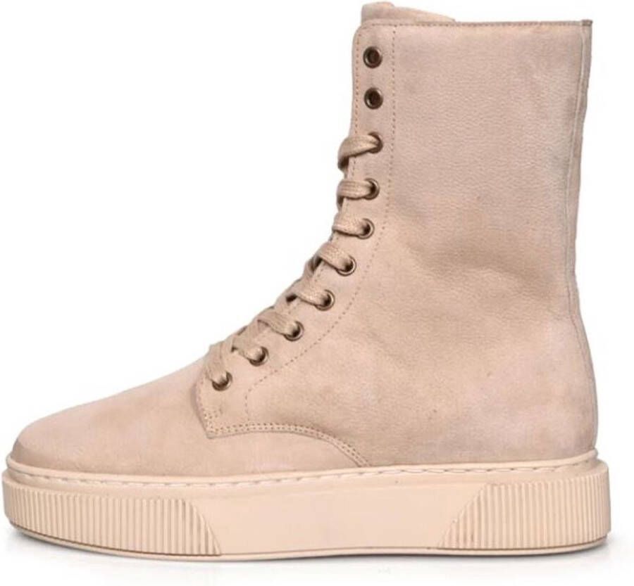 Cycleur De Luxe Endo Veterboots Laarzen Met Veters Dames Beige