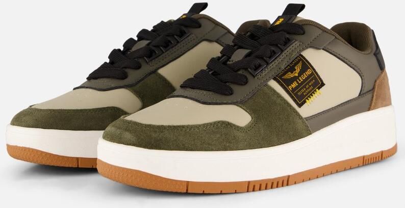 PME Legend PME groene leren heren sneakers Gobbler Camouflage - Foto 2