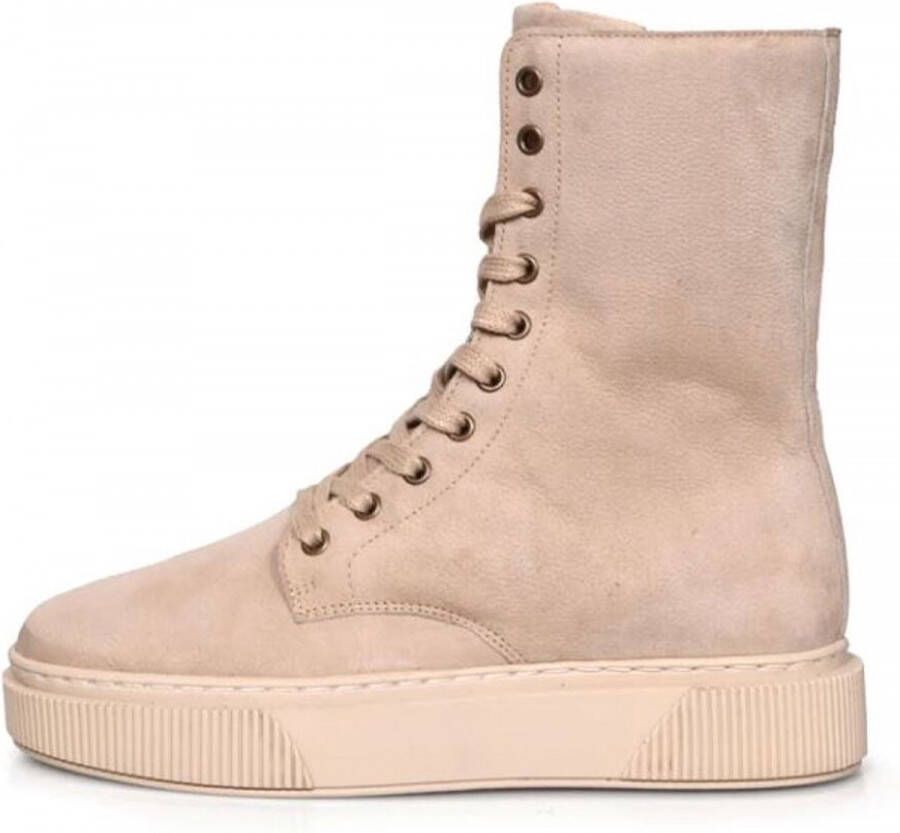 Cycleur De Luxe Endo Veterboots Laarzen Met Veters Dames Beige