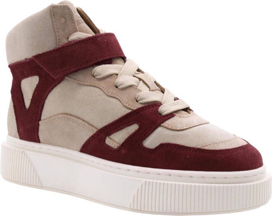 Retro Sneaker bruin Tinten Mur Hoge sneakers Dames Beige