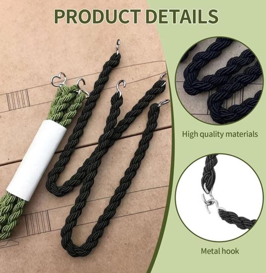 Dailygoods- Beenstukken 24 Stuks 24 stukken gevlochten benenbeenstukken met elastische riem