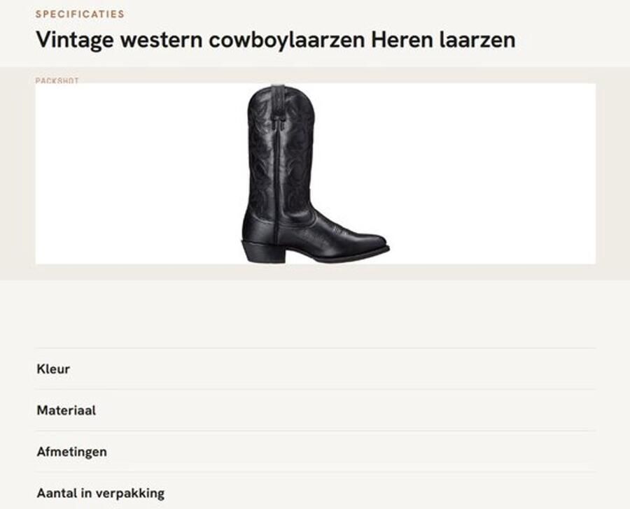 Dailygoods- Cowboylaarzen Hoogwaardig PU-leer Vintage geborduurd Puntschoen
