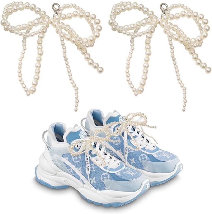 Schoenhangers met Parels en Linten voor Sneakers Set van