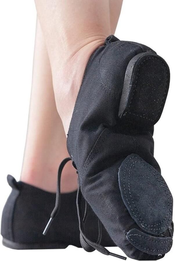 Dansschoenen Dames Canvas Antislip Split Zool Duurzaam Ademend Flexibel