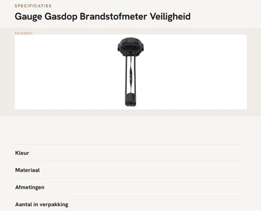 Dailygoods- Gasdop met Meter Vervanging voor Polaris Tankdop Brandstofmeter