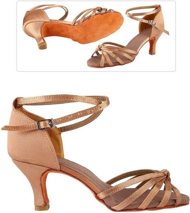Zachte en Comfortabele Ballroom Dansschoenen voor Dames met Hak Ideaal voor Latin Dans en Oefeningen