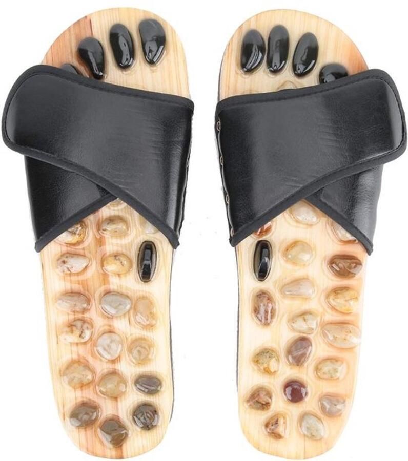 Voetmassage Slippers Kiezelsteen Acupunctuur Sandalen Reflexologie Schoenen Ontspannende Mat Gezondheidszorg Massage Tools Verstelbaar Ontwerp Massagesandalen