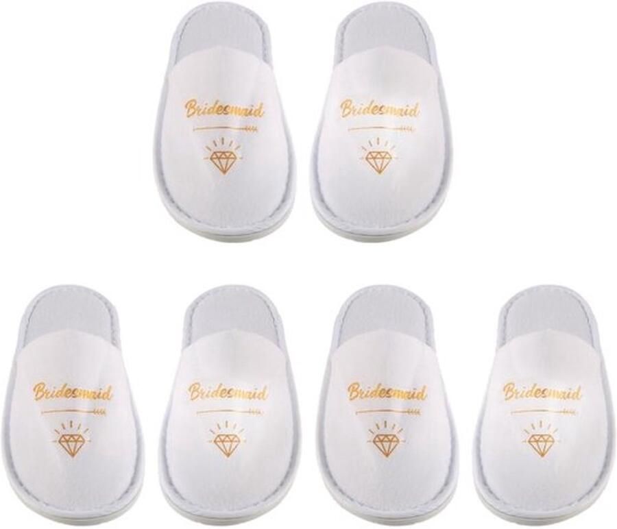 Dailygoody Bruidsmeisjes Slippers Spa Slippers Zacht en Comfortabel Wit