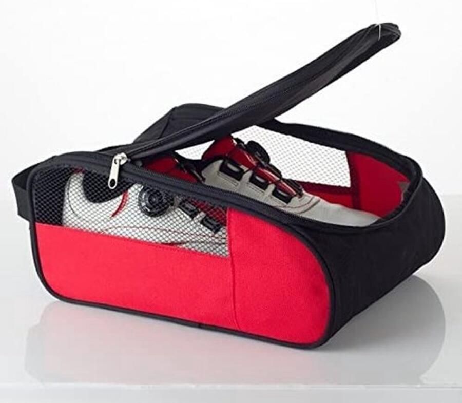 Dailygoody Draagtas met ventilatie Golfschoenentas Rood en