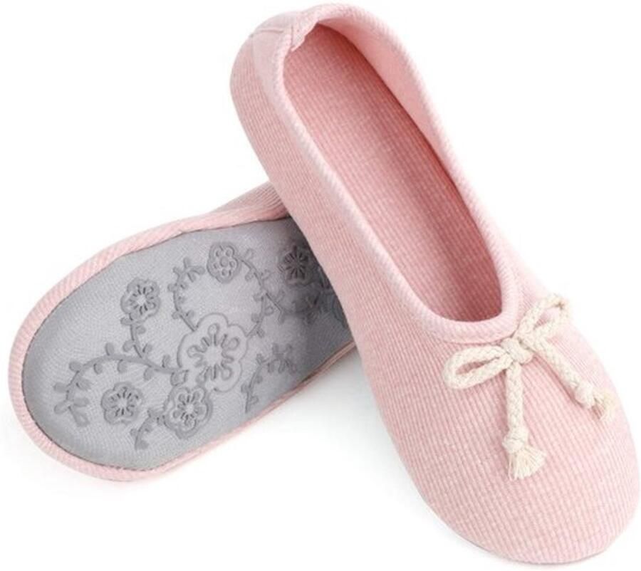 Dailygoody Slippers Dames Warme Slippers Bow Design