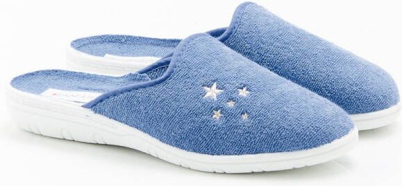 Damart Badstoffen muiltjes Dames Blauw