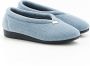 Damart Ballerina's van ribfluweel glanzend Dames Blauw - Thumbnail 2